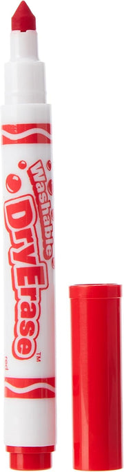 CRAYOLA Washable Dry-Erase Markers - Assorted Colours (Pack of 8) | Low Odour, Easy Wiping Colouring Fun! Ideal for Kids Aged 3+