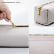 Pencil Bag, Faux Leather Pen Case with Zipper, Large Capacity Pencil Pouch for Students and Artists, Compact Lightweight Office Supplies Organizer, Elegant Gift for Professionals