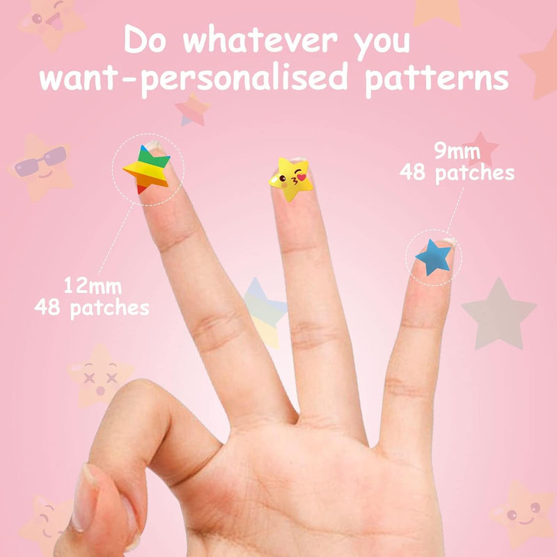 MAKINGTEC 96 Patches Cute Star Pimple Patches, Face Pimple Patches, Acne Healing Patches, Hydrocolloid Acne Patches for Face Blemish, Zit Acne Dot Acne Pimple Absorbing Cover Patch (Stars Shape)