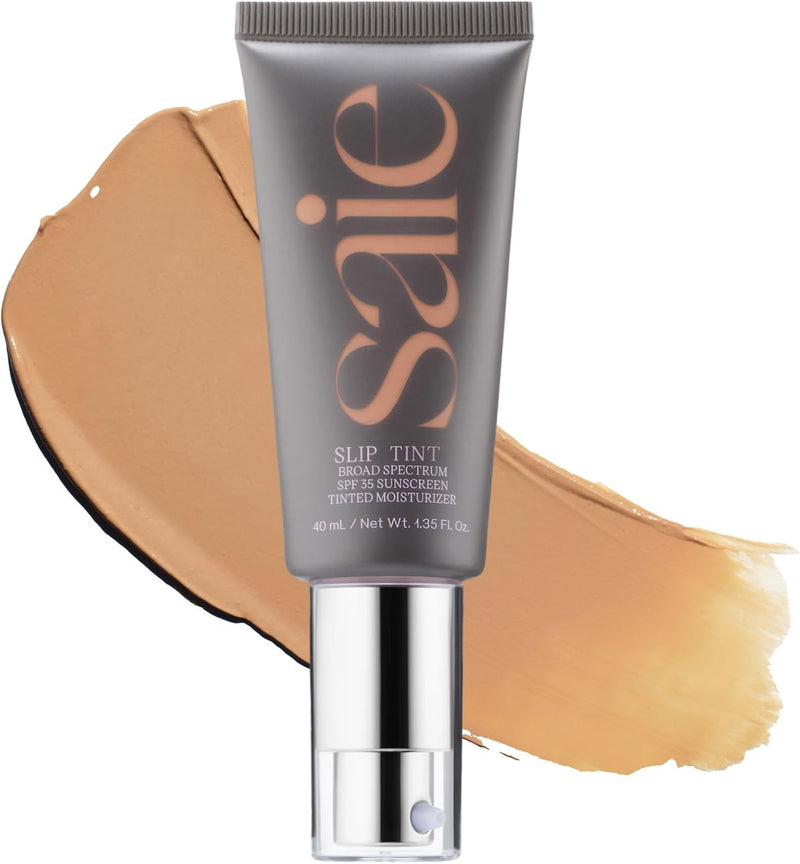 Slip Tint SPF 35 Tinted Moisturizer - Light Coverage Moisturizer + Broad Spectrum Zinc Oxide Sunscreen with Hydrating Hyaluronic Acid - Shade Four (1.35 oz) - light