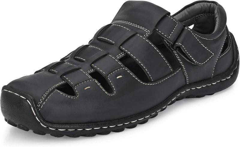 Men's Tan Fisherman Sandals - Grey