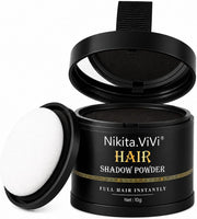 Nikita.ViVi Hair Shadow Powder Black, Hairline Powder for Hair Root Dye, Instantly Hair Colour Shadow Cover Grey Hair Root Hair TouchUp Thin Hair Powder, Hair Root Concealer & Quick Cover Hairs 10g - Black