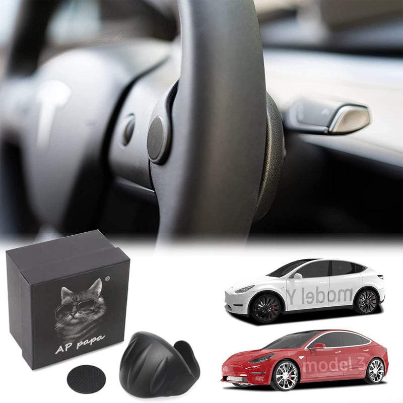 YOUWE7 Tesla Steering Wheel Weight Autopilot Counterweight Accessories Steering Autopilot Counterweight Ring for EAP FSD AP NOA with Phone Stand, Car Safety Hammer Windows Breaker (Model 3/Y)