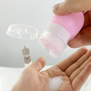 Mziart Portable Soft Silicone Travel Bottles Travel Containers(1.3OZ, Pack of 3), Pink, Purple, Green, 1.3OZ