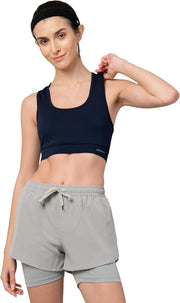 Women's PS CNS Regular Fit Dry-Fit Gym & Training Sports Bra - NAVY