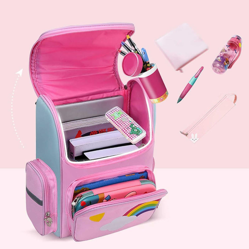 Unicorn Backpacks for Kids, Lightweight Pink School Backpack for Girl, Durable & Waterproof Schoolbag, Student Backpack Bag and Primary Kids Backpack 16inch for 5 6 7 8-10 Years Old