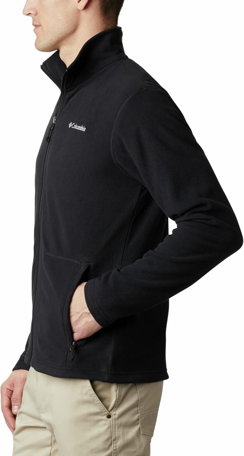 Columbia Men's Full Zip Fleece Jacket, Fast Trek Light, Carnelian Red, XXL