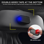 2PCS Car Solar Power Simulated Dummy Alarm, Anti-Theft LED Flashing Security Light Fake Lamp, Auto Warning Interior Safety Lights with USB Charger Port, Car Accessories for Most Cars (Blue/2PCS)