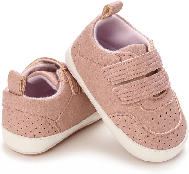 E-FAK Baby Shoes Boys Girls Infant Sneakers Non-Slip Rubber Sole Toddler Crib First Walker Shoes