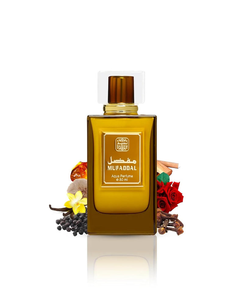 Naseem Muffadal Aqua Parfume 80ml - Subtle Tone Eau De Parfum for Men & Women - Fresh, Elegant Scent Offering Long Lasting Fragrance - Perfect for Both Daily and Formal Wear
