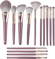 Makeup Brushes Set 14Pcs Premiun Synthetic Makeup Brushes for Foundation Eyeshadow Concealer & Blush Cosmetics Brush Set Gifts for Women Girls