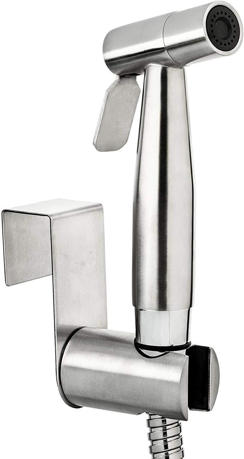 Handheld Bidet Toilet Sprayer Set for Self Cleaning Shattaf, Stainless Steel, 3 Piece Set
