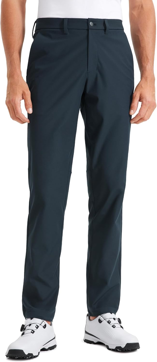 CRZ YOGA Men's All Day Comfy Golf Pants - 28"/30"/32"/34" Quick Dry Lightweight Work Casual Trousers with Pockets