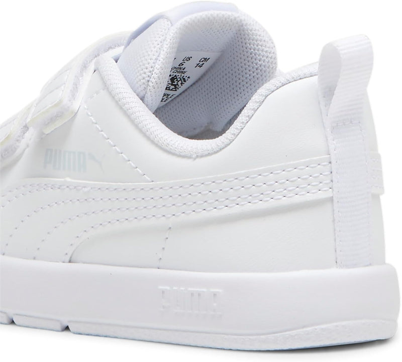 Courtflex unisex-baby Sneakers - PUMA White-PUMA White-Silver Mist