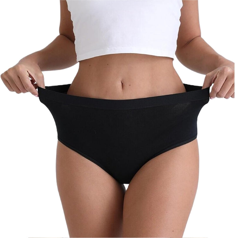 Dress Cici High Waisted Cotton Underwear for Women, Cotton Stretch Briefs for Ladies Full Coverage (6 Pieces)