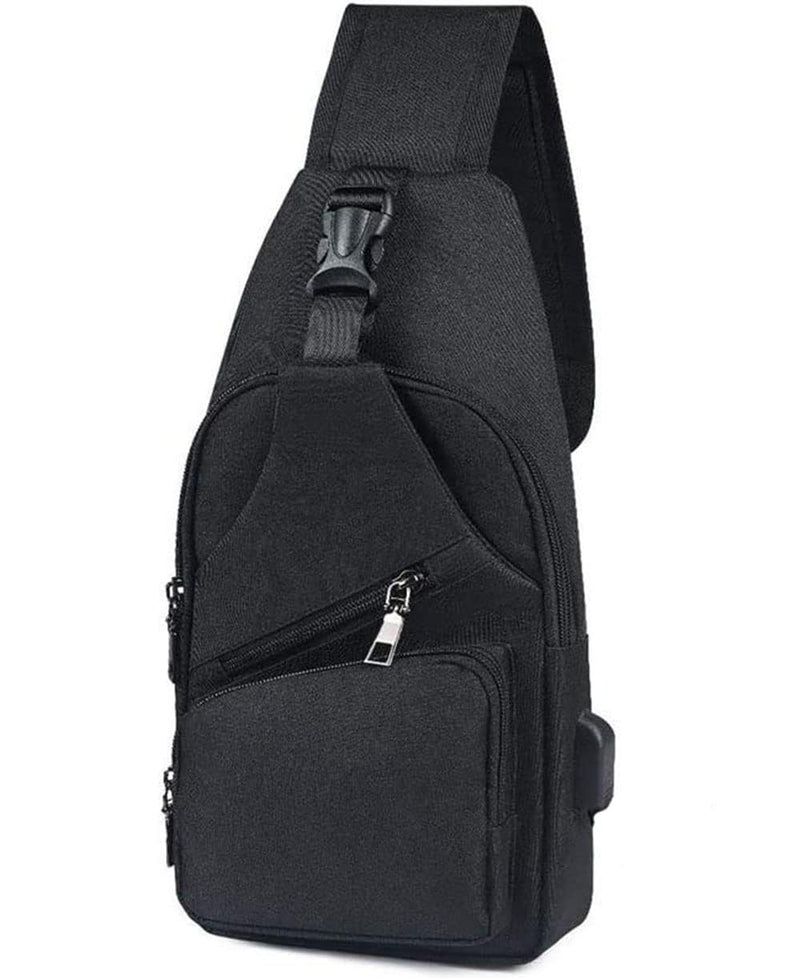 Khazna Sling Bag, Chest Bag with USB Charging Port, Men Women Lightweight Crossbody for Hiking,Cycling, Traveling Convenient to Carry