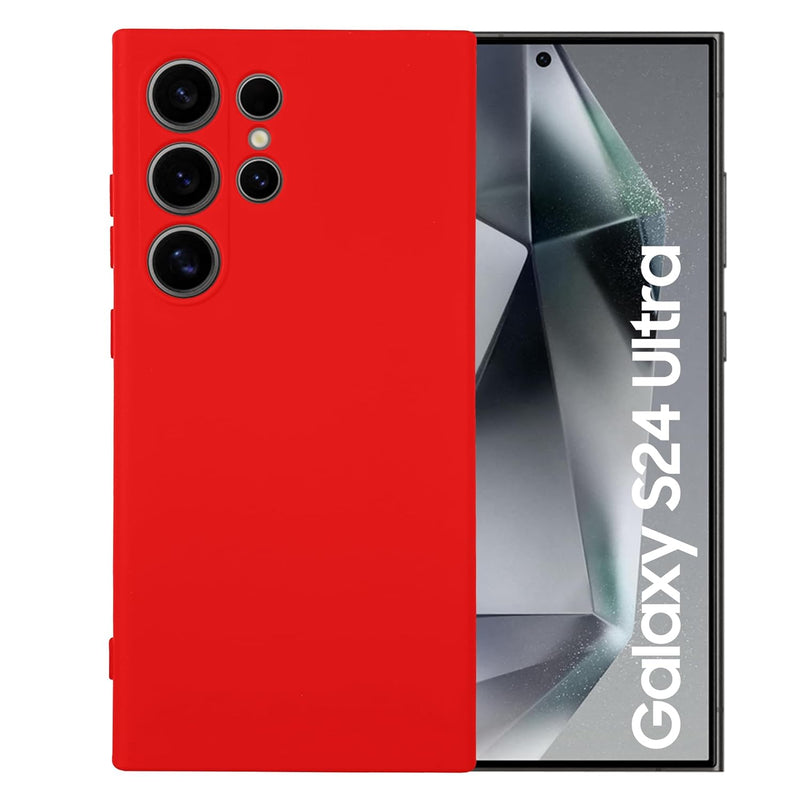 Maxter Case for Samsung S24 ULTRA - Shockproof Silicone Phone Case (Red)