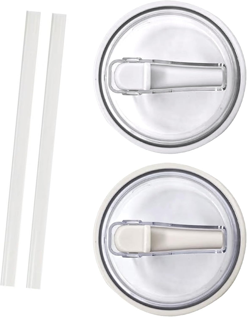 Stanley 2-Pack 30 Oz Tumbler with Flip Straw Lid (Cream, White)