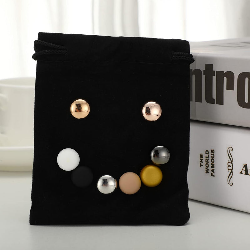 Luinabio 8 Pairs Hijab Magnetic Pins,Strongest Commercial Strength Buttons for Women Multi-Use Colorful Scarf Small (Rustic Style), magnets, magnets