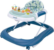 The Moon Brand Chase Walker- 6 Months To 18 Months-Removable Music Box- Well Padded Seat-Strong Metal Frame- Plastic Body-Removable Music Tray-Wider Base Design-Height Adjustment-Peach - Blue