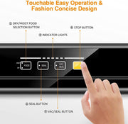 COOLBABY Vacuum Packer And Vacuum Sealer For Household And Kitchen Use, Heavy Duty 80kpa Suction, Black