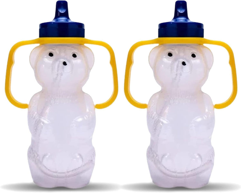 Talktools Honey Bear Drinking Cup with 2 Flexible Straws - Includes Instructions - Spill-proof Lid