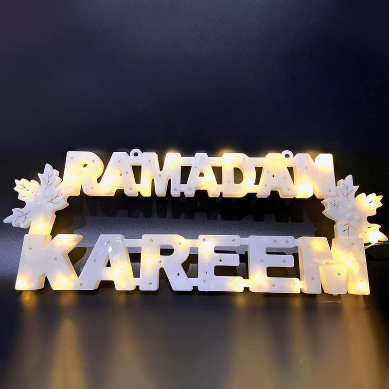 Festive Lights - LED Ramadan Kareem Wall Display Festive Wall Decoration for Ramadan & Eid