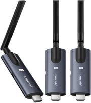 Wireless HDMI Transmitter and 2 Receivers,Support Wireless Receiving APP TuTuPlay 2.4/5G 656ft 1080P HD,for Streaming Video&Audio to HDTV/Projector/Tablet/Mobile from Laptop/TV-Box/Blu-ray - 1*TX+2*RXS