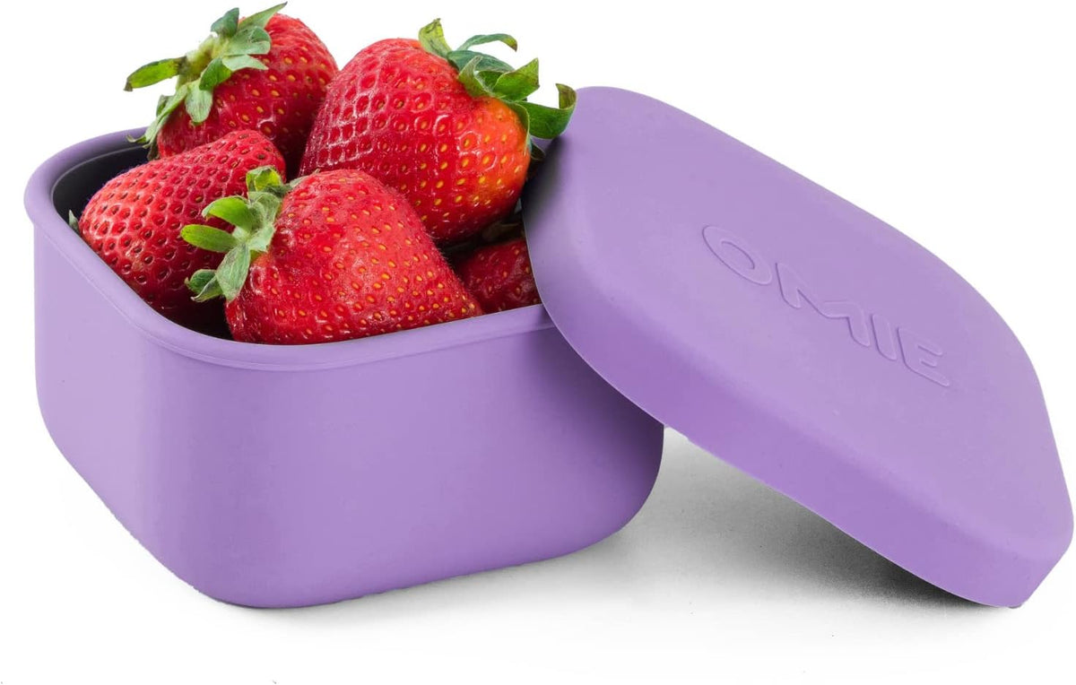 OmieBox Silicone Leakproof Snack Containers To Go, Food Storage Containers with Lid - BPA Free, Airtight, Dishwasher and Freezer Safe, Oven Safe - 9.4 ounces – image 1