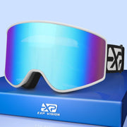 EXP VISION Ski Goggles, Over Glasses Snow Goggles Anti Fog Snowboard Goggles for Men, Women Youth(Adult Ski Goggles-Silver) - Adult Size Adult Ski Goggles-blue