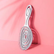 Ninabella Organic Detangling Hair Brush for Women, Men & Children - Does not Pull on Hair - Hair Straightening Brushes for Straight, Curly & Wet Hair - Unique Spiral Hairbrush, Rose Gold