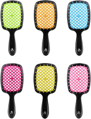 ALANX Detangler Hairbrush ï¼ŒMassage Curl Combï¼ŒDetangling Hair Brush for Women, Girls and Kids for Wet, Dryï¼ŒFine, Curly, Thick and Long Hair (WHITE/YELLOW)