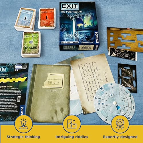 Exit: The Polar Station | Escape Room Game | Exit: The Game - A Kosmos Game | Family-Friendly, Card-Based At-Home Escape Room Experience For 1 To 4 Players, Ages 12+