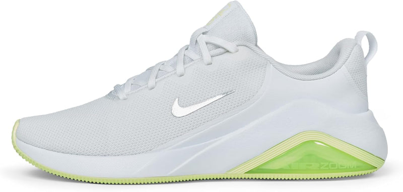 Air Zoom Bella 7 womens LACED SHOES - WHITE/MTLC SILVER-BARELY VOLT
