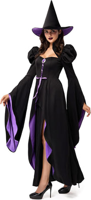 Spooktacular Creations Classic Witch Womens Halloween Costumes 2026, Costume with Witch Dress Hat Accessory for Cosplay