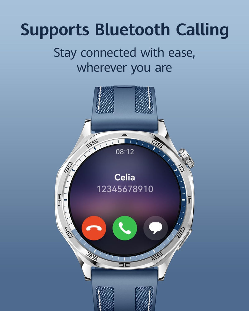 WATCH GT5 46mm Smartwatch, upto14 Days Battery Life,Sharp-Edged Design, Health Tracking, iOS & Android Compatible, HUAWEI Care+, 3 Month Extra warranty, Blue