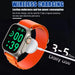 Smart Watch for Girls Boys Teens Men Women with Blood Pressure Monitor Fitness Tracker Call and App Notifications - Black Dial & Strap