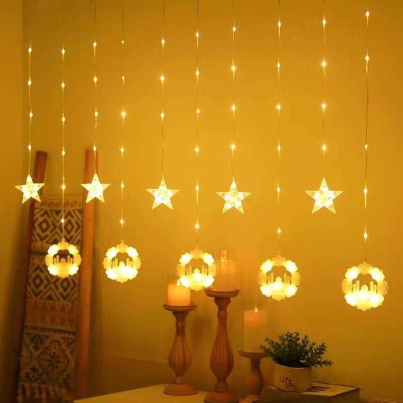 Eid Moon With Stars Decorative Lights | Ramadan Decoration Lights

