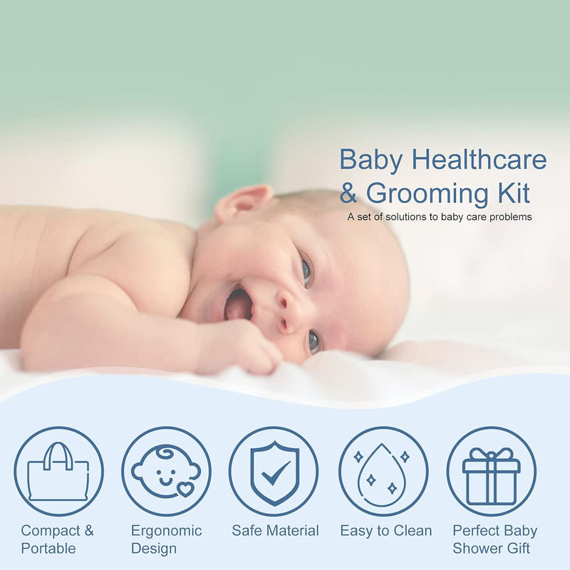 Baby Kit, 10 in 1 Portable Baby Basics Kit with Storage, Newborn Baby Health Safety Care Set for Infant Toddlers Care Keep Healthy and Clean