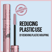 Maybelline New York Mascara, Volumizing & Lengthening Mascara, Washable Flake-Free Formula With Bamboo Extract & Fibres, Lash Sensational Sky High, Black - Black