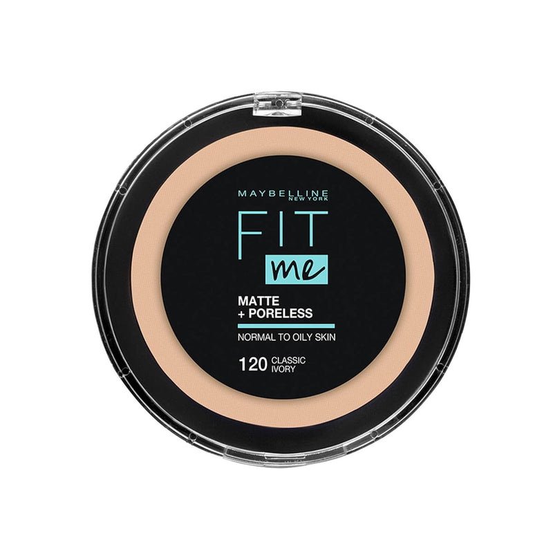 Maybelline New York Fit Me Matte & Poreless Powder, 120 Classic Ivory, 12 gm