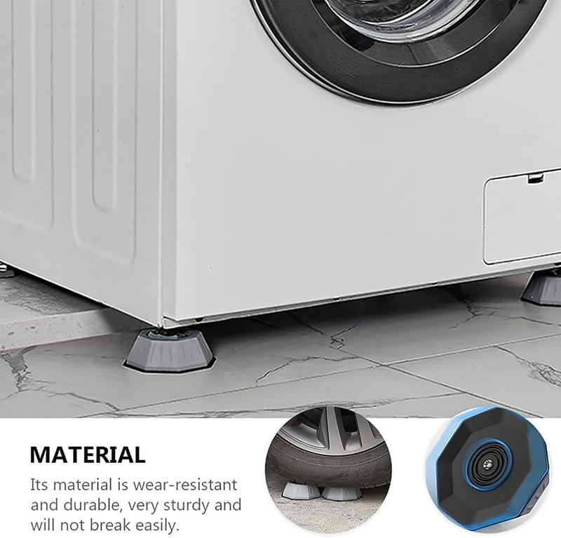 X spring Anti Vibration Pads for Washing Machine, 4PCS Heavy Duty Rubber Shock Absorber Pads, Universal Anti Walk Pads for Most Washing Machines and Dryers, Noise Cancelling Washer Dryer Support