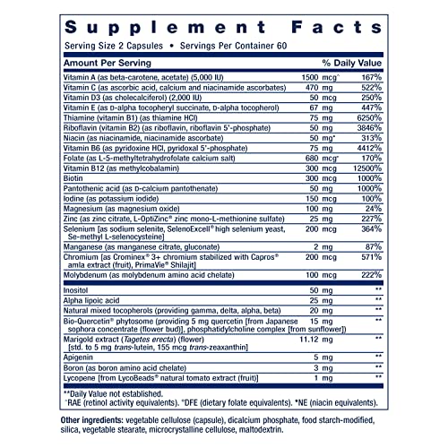 Life Extension Two-Per-Day with Vitamin B6, B12, C, E, D3, Magnesium & Zinc High Potency with Over 25 Multivitamins and Mineral Extracts Gluten Free & Non-GMO, 120 Capsules