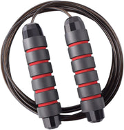 Sky-Touch Jump Rope For Men Women Kids Adjustable Fitness Exercise Jumping Ropes With Foam Antiskid Handles - Red