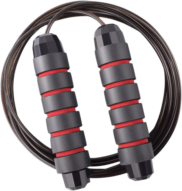Sky-Touch Jump Rope For Men Women Kids Adjustable Fitness Exercise Jumping Ropes With Foam Antiskid Handles - Red