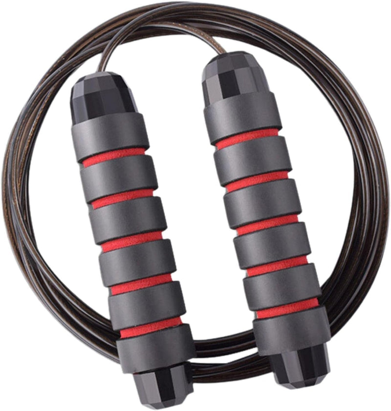 Sky-Touch Jump Rope For Men Women Kids Adjustable Fitness Exercise Jumping Ropes With Foam Antiskid Handles - Red