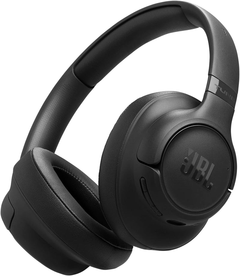JBL Tune 770NC Adaptive Noise Cancelling Wireless Over-Ear Headphones, Pure Bass Sound, Smart Ambient, Bluetooth 5.3, Le Audio, VoiceAware, 70H Battery, Multi-Point Connect - White, JBLT770NCWHT - TUNE 730BT Black