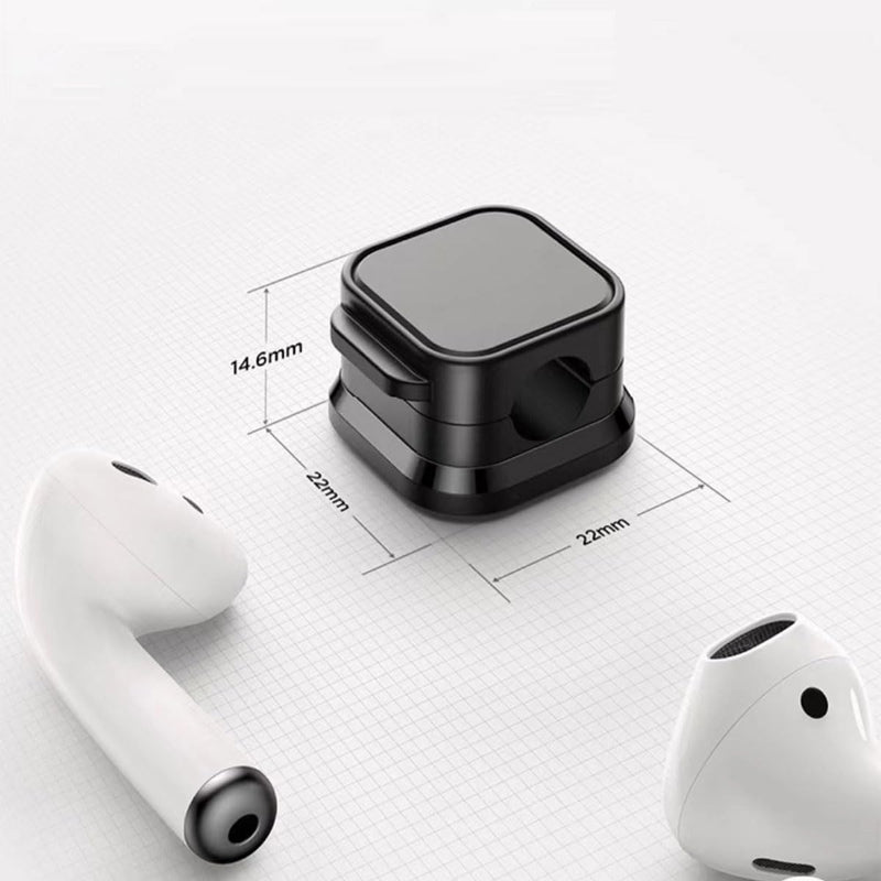 6 Pack Magnetic Cable Clips Spring Cable Holder Clips Cable Management Clips Adhesive Cord Wire Holder Keeper for Home Office Desk Phone Car Wall Desktop Nightstand