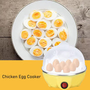 TAFRUJ MART Electric Egg Boiler, Automatic Egg Cooker with Power Switch, Yellow