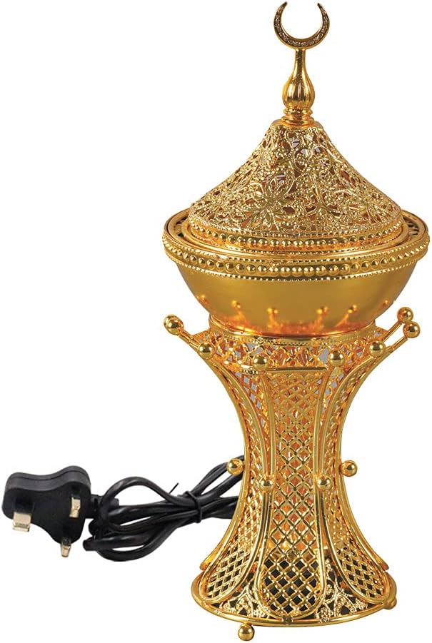 Bakhoor BoSidin – Elegant Electric Oud Bakhoor Incense Burner Mabkhara Gold – WF-117-G